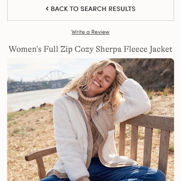 Lands' End Jackets & Blazers - NWOT Lands' End White Teddy Jacket Plush Sherpa High Collar